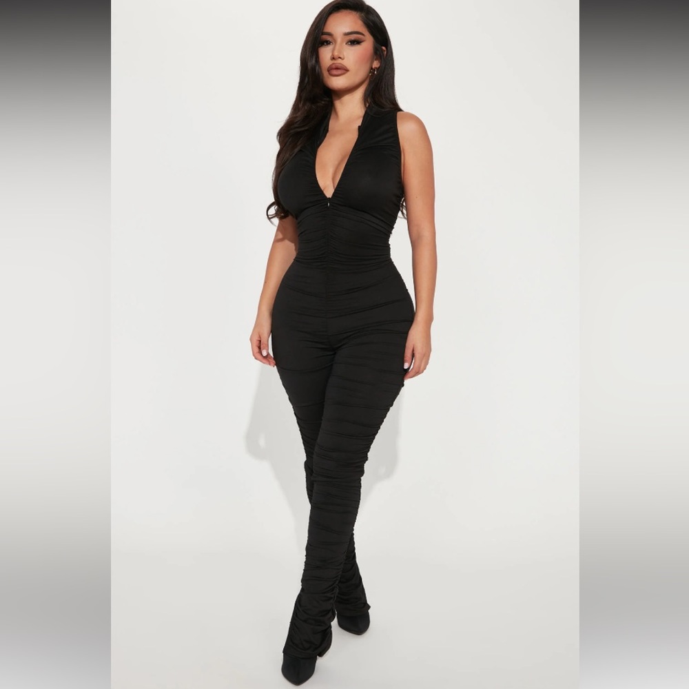 Fashion Nova Part Of Me Ruched Jumpsuit